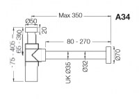 SIFON LAVABO A34 VOLA